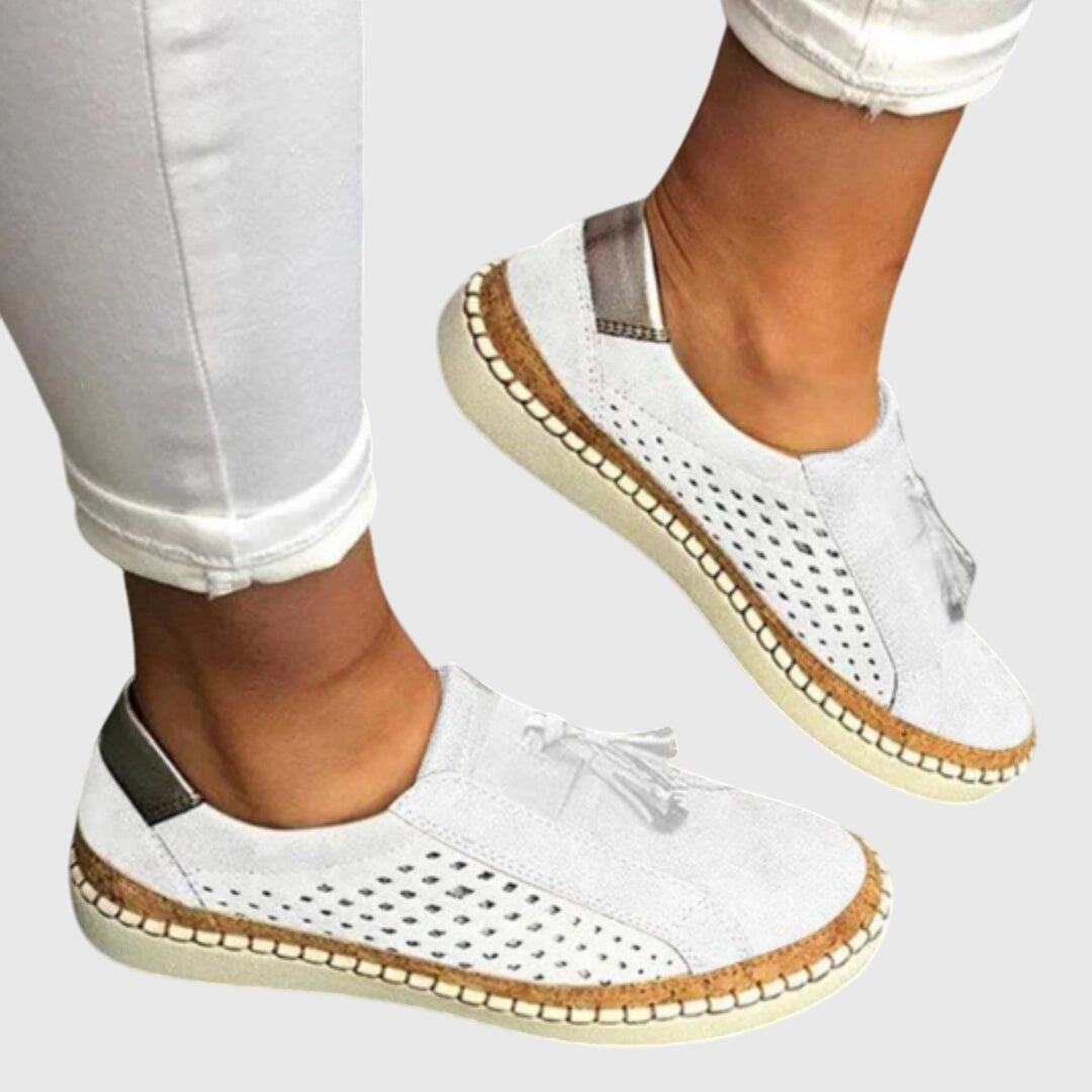 女性用軽量クッションスリップオンウォーキングシューズ