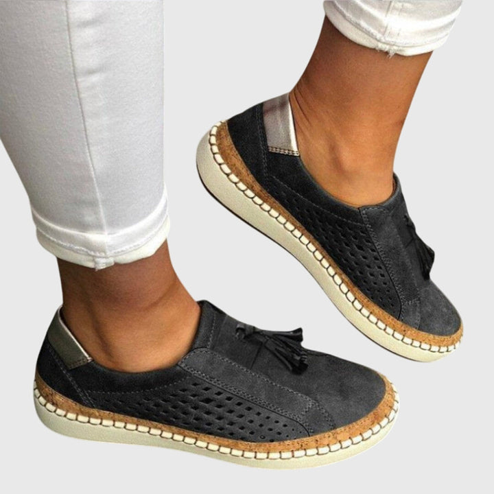 女性用軽量クッションスリップオンウォーキングシューズ